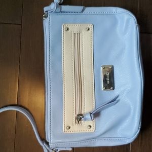 Nine West crossbows purse. Periwinkle blue and cream. 9 in×6 in
